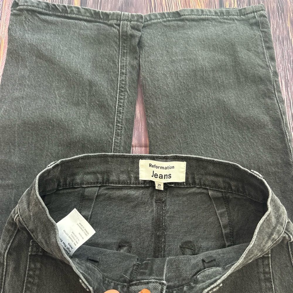 Reformation Peyton Zip Ultra High Rise Bootcut Jeans - Picture 8 of 10